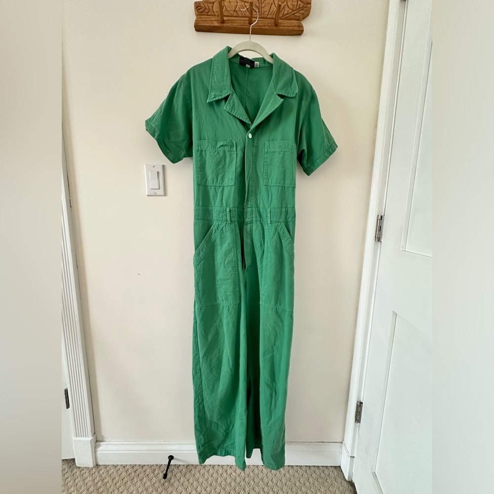 Big Bud Press Short Sleeve Jumpsuit Seafoam Green - Medium